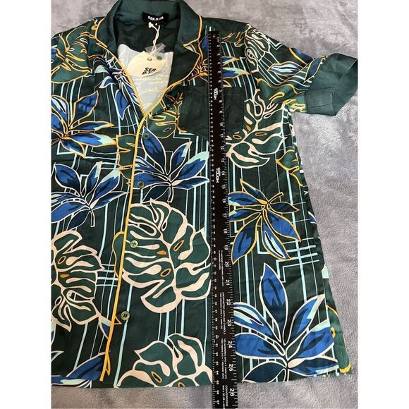 Revolve SER.O.YA Shirt Womens Small Amazon Tropical Bahar Button Up Short Sleeve - Picture 9 of 11